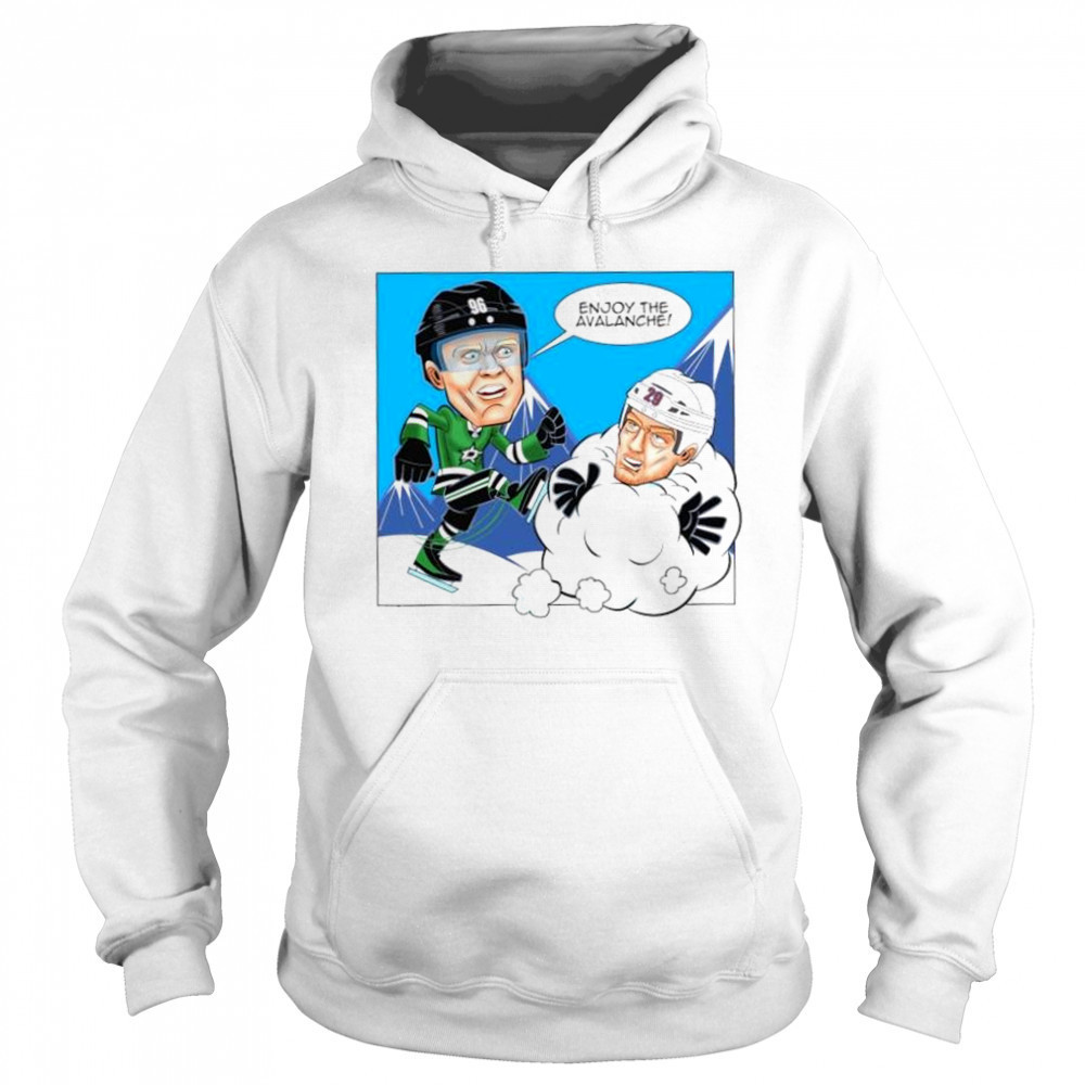 Mikko Rantanen Dallas Stars kick Nathan MacKinnon Colorado Avalanche cartoon shirt Hoodie