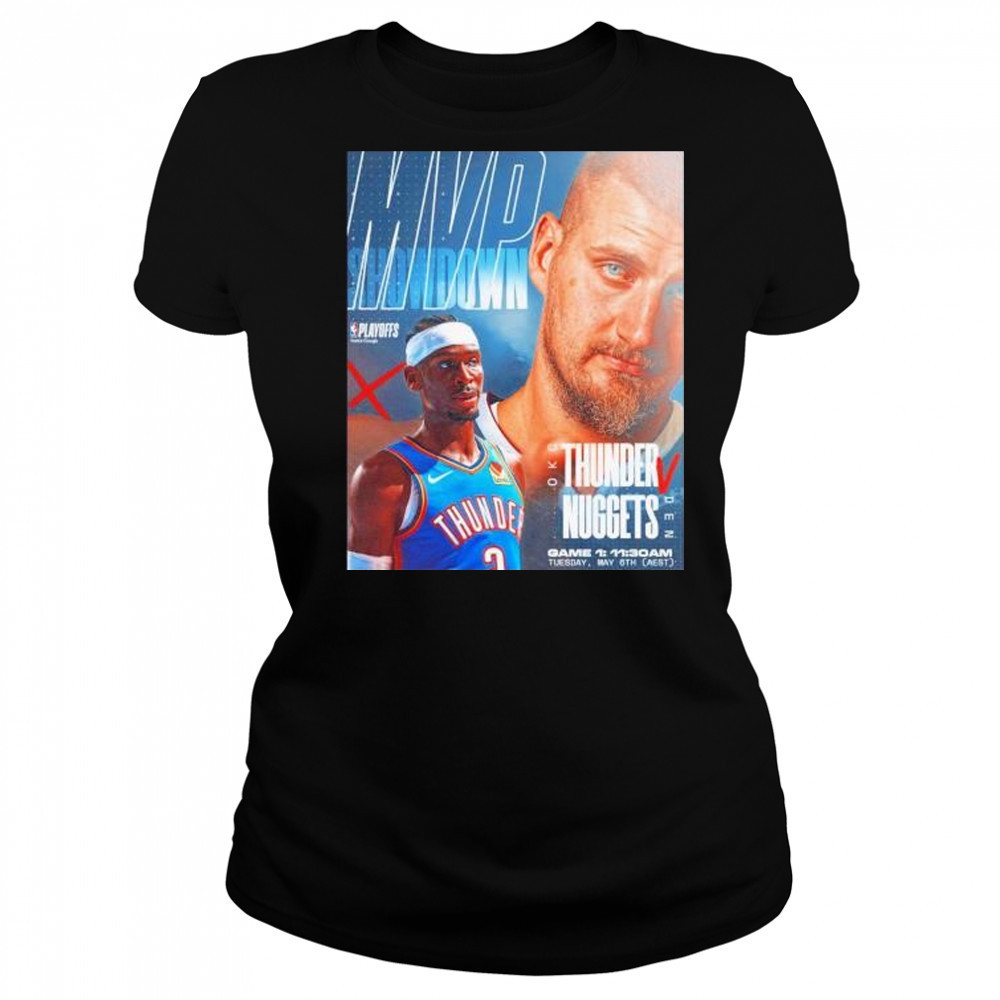 MVP showdown Nikola Jokic and Shai Nuggets vs Thunder shirt Women's T-shirt