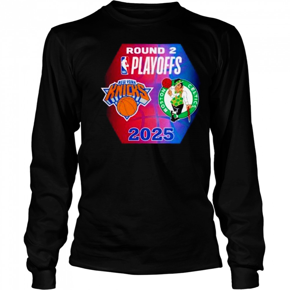 NBA Playoffs round 2 New York Knicks vs Boston Celtics 2025 shirt Long Sleeved