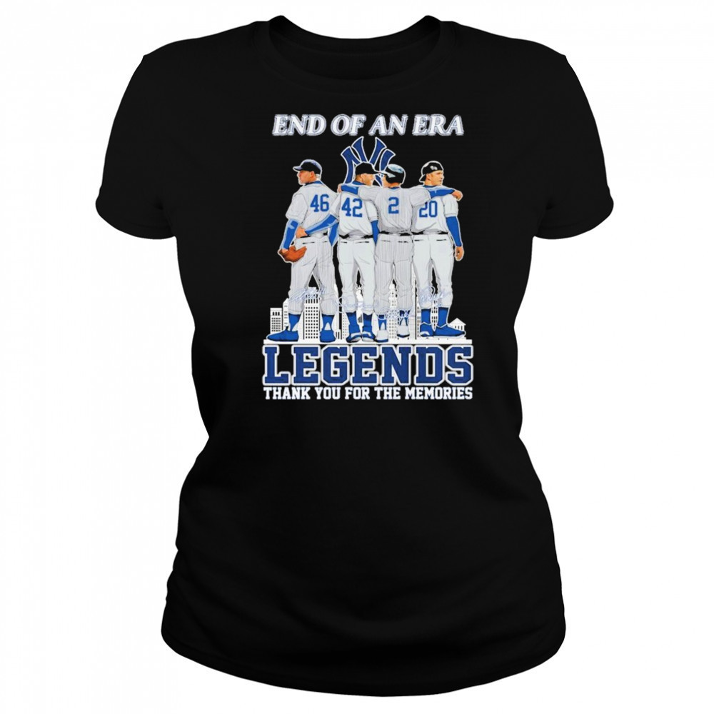 New York Yankees End Of An Era Legends Thank You For The Memories Signatures T-shirt Women's T-shirt