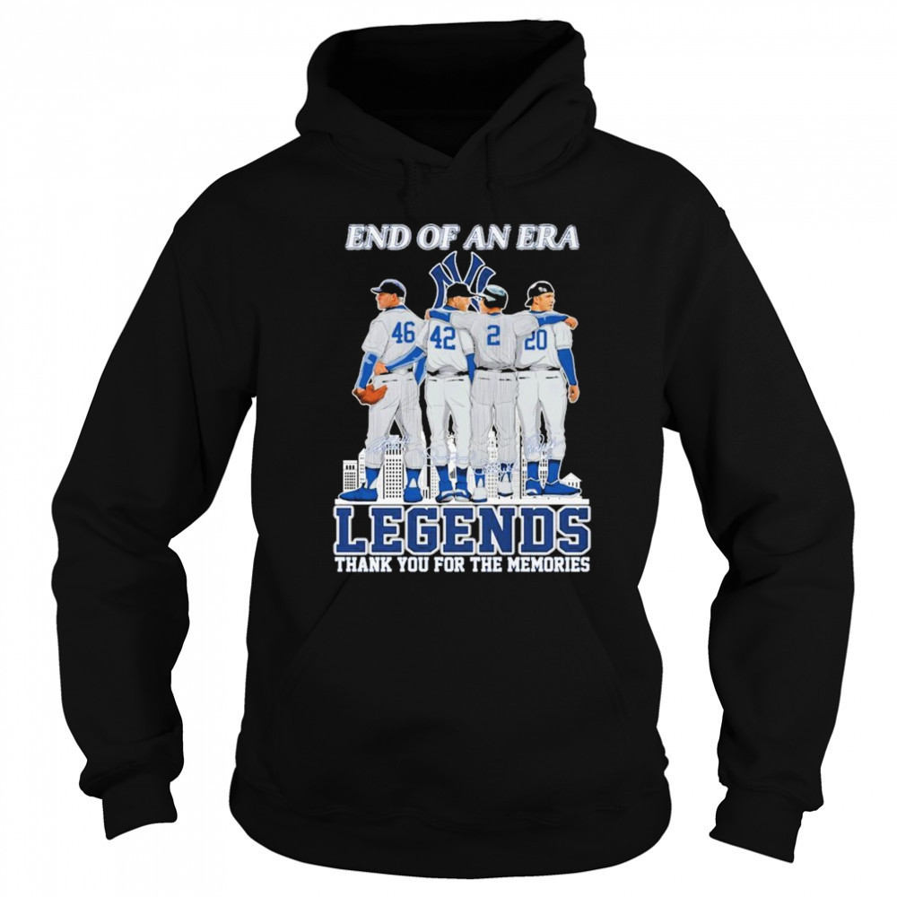New York Yankees End Of An Era Legends Thank You For The Memories Signatures T-shirt Hoodie