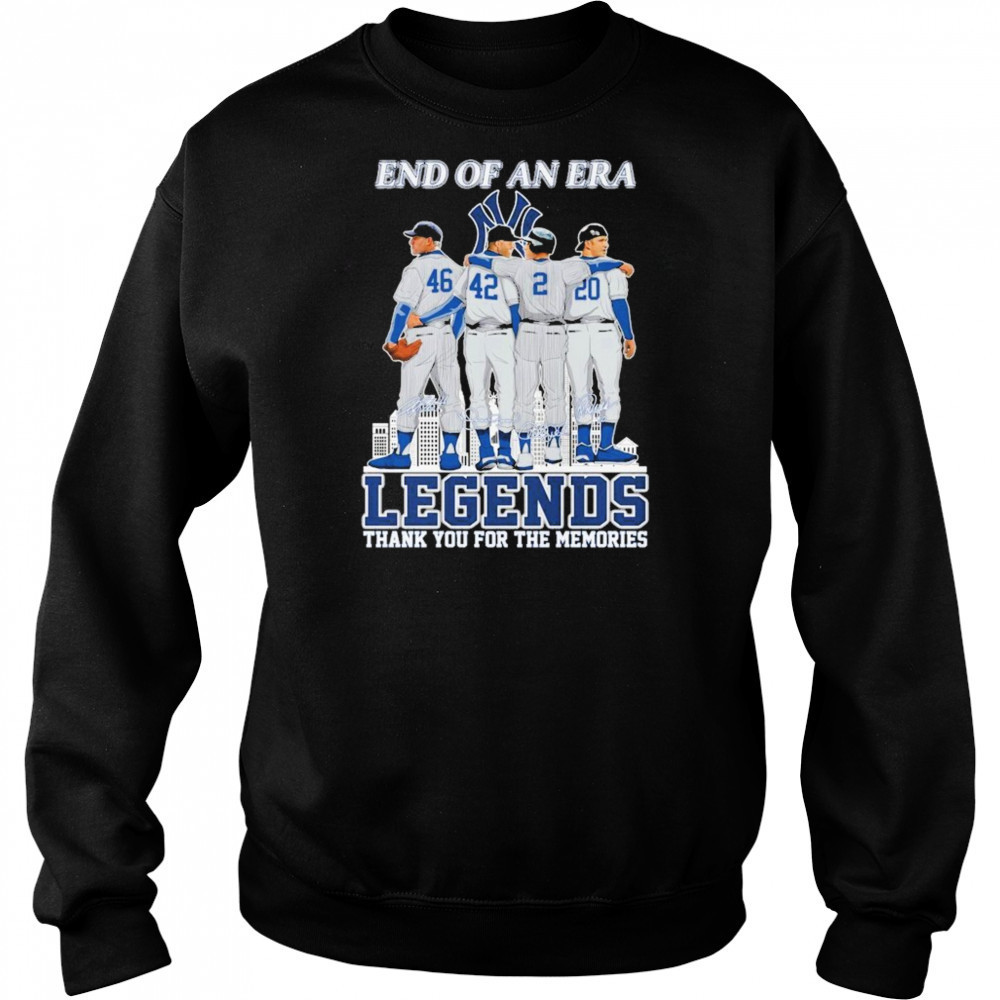 New York Yankees End Of An Era Legends Thank You For The Memories Signatures T-shirt Sweatshirt