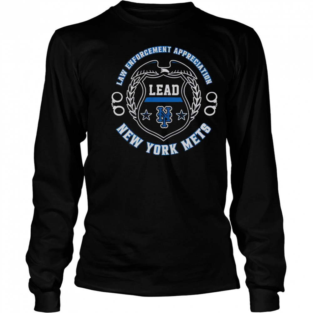 Official New York Mets Law Enforcement Appreciation Day 2025 T-Shirt Long Sleeved