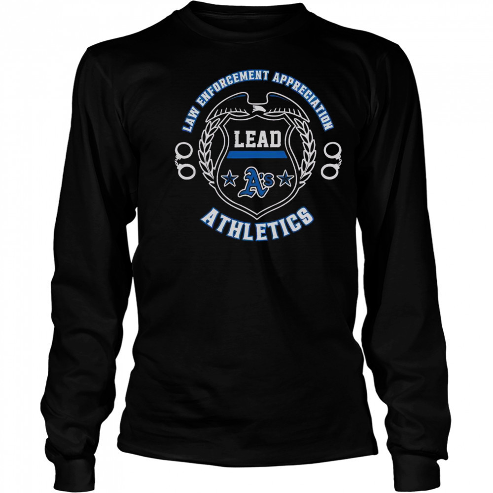 Official Oakland Athletics Law Enforcement Appreciation Day 2025 T-Shirt Long Sleeved