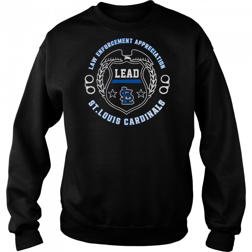 Official St Louis Cardinals Law Enforcement Appreciation Day 2025 T-Shirt Sweatshirt