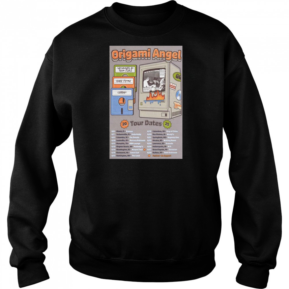 Origami Angel Tour Dates 2025 t-shirt Sweatshirt