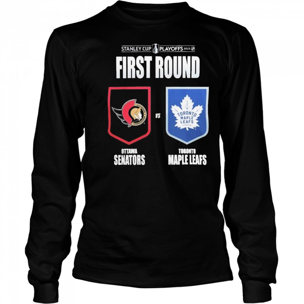 Ottawa Senators Vs Toronto Maple Leafs 2025 Stanley Cup Playoffs Shirt Long Sleeved