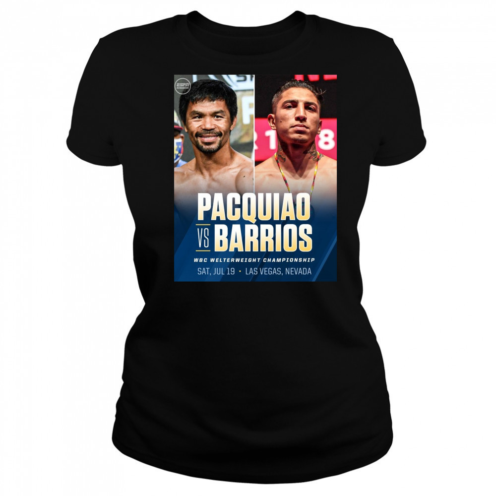 Pacquiao Vs Barrios WBC Welterweight Championship Sat July 19 Las Vegas Nevada 2025 Poster t-shirt Women's T-shirt