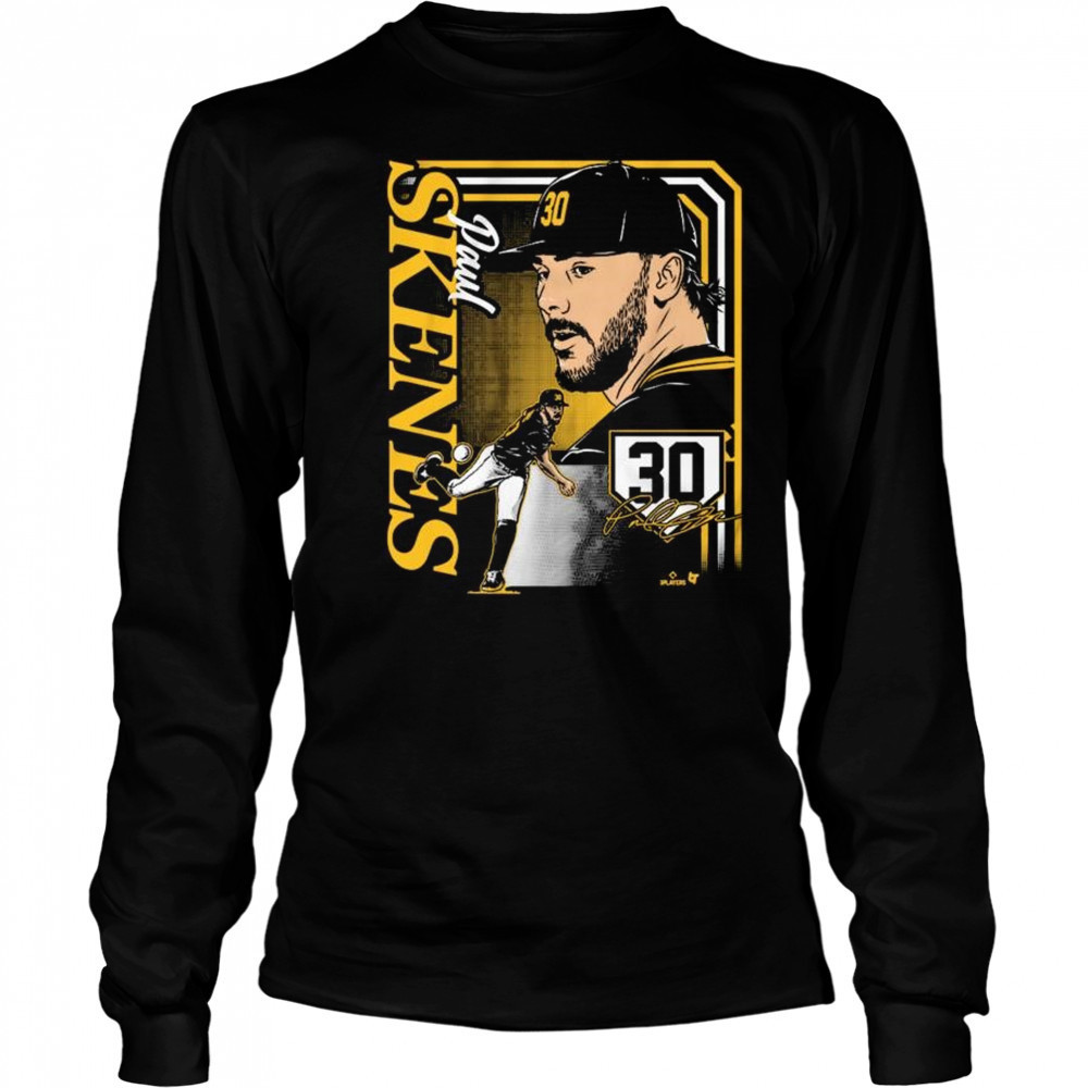Paul Skenes Collage Frame Pittsburgh Pirates MLB Signature t-shirt Long Sleeved