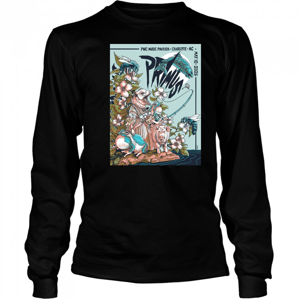 Primus May 10 2025 Event By Kaia Sauter At PNC Music Pavilion Charlotte NC T-shirt Long Sleeved