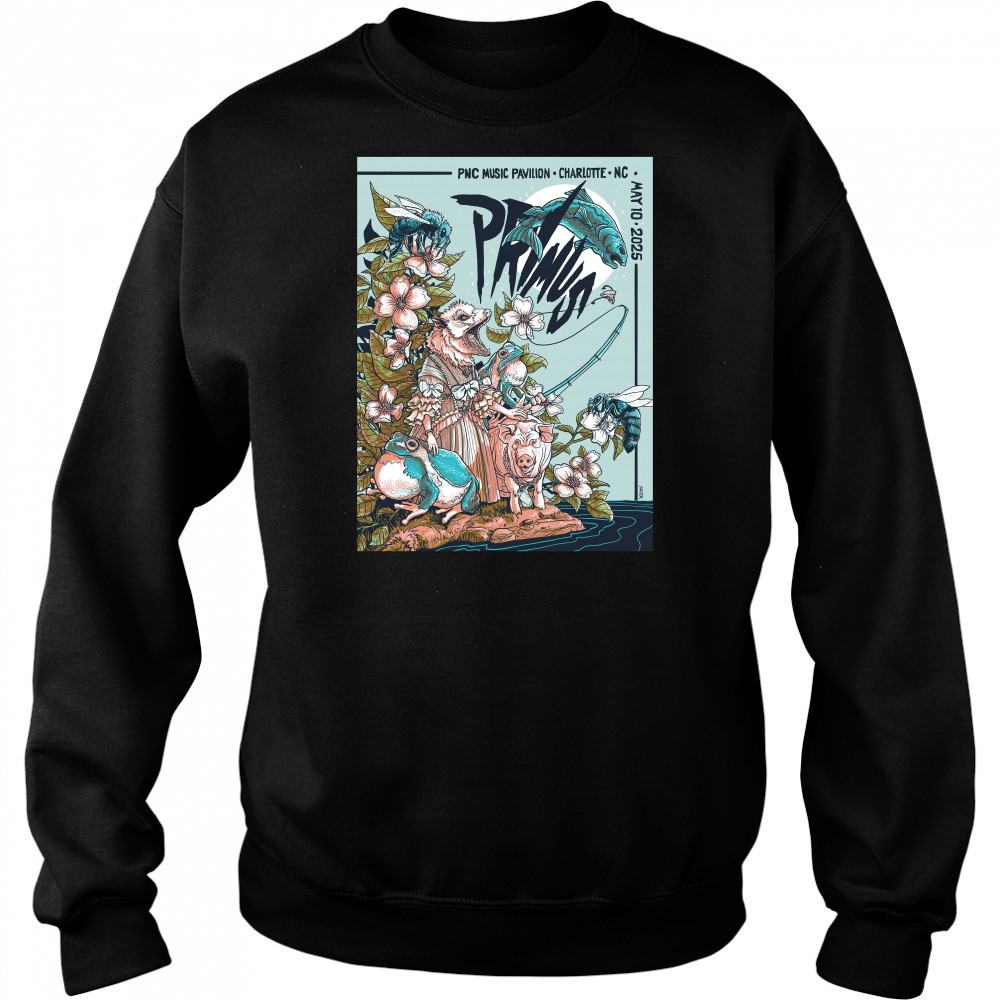 Primus May 10 2025 Event By Kaia Sauter At PNC Music Pavilion Charlotte NC T-shirt Sweatshirt