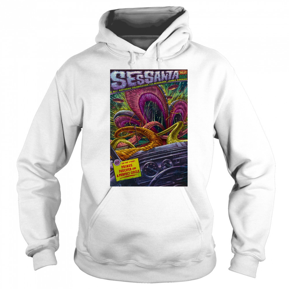 Sessanta V 2.0 Primus, Puscifer and A Perfect Circle Charlotte NC 2025 t-shirt Hoodie