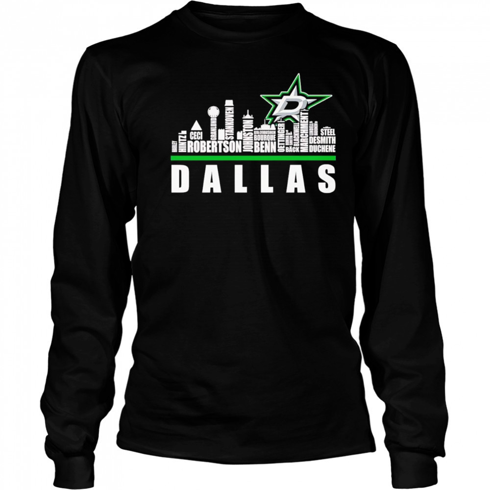 Skyline Dallas Stars name shirt Long Sleeved