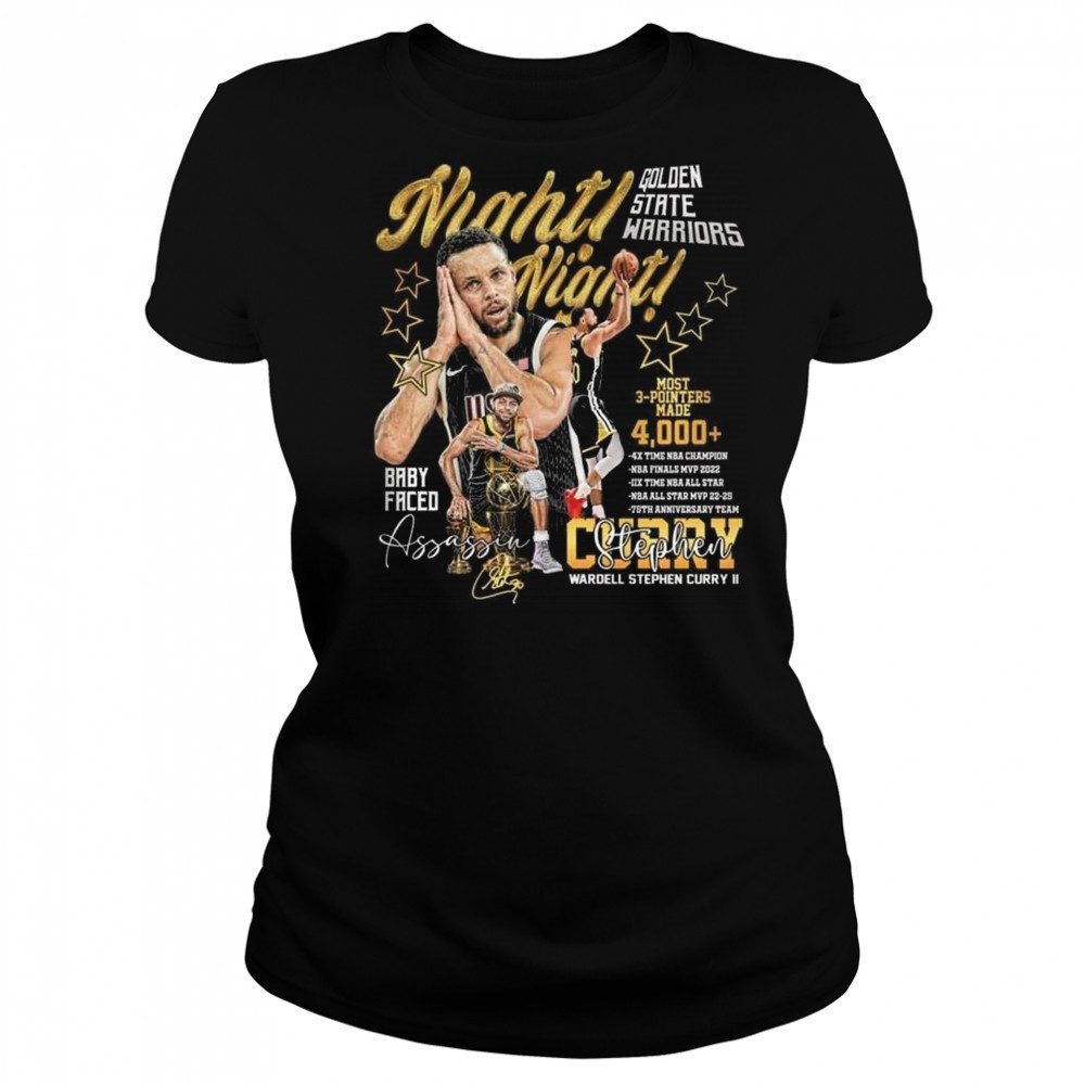 Stephen Curry x Golden State Warriors Night Night Baby Faced Assassin Shirt Women's T-shirt