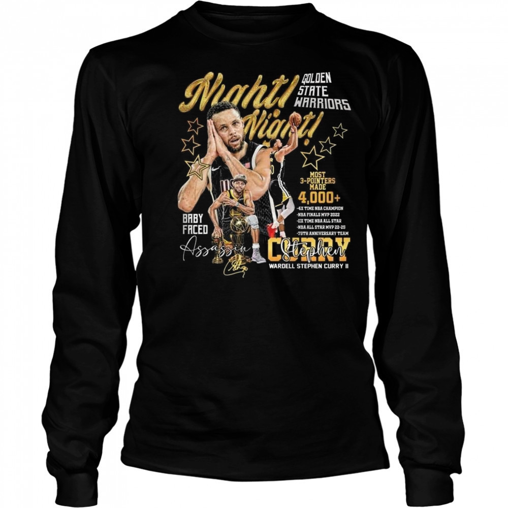 Stephen Curry x Golden State Warriors Night Night Baby Faced Assassin Shirt Long Sleeved