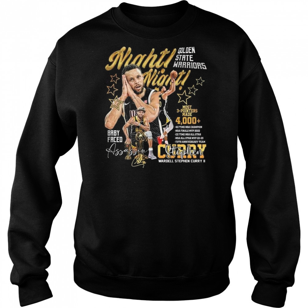 Stephen Curry x Golden State Warriors Night Night Baby Faced Assassin Shirt Sweatshirt