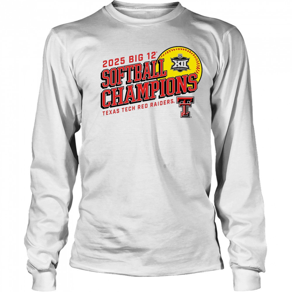 Texas Tech Red Raiders Big 12 Softball Conference Tournament Champions NCAA 2025 t-shirt Long Sleeved