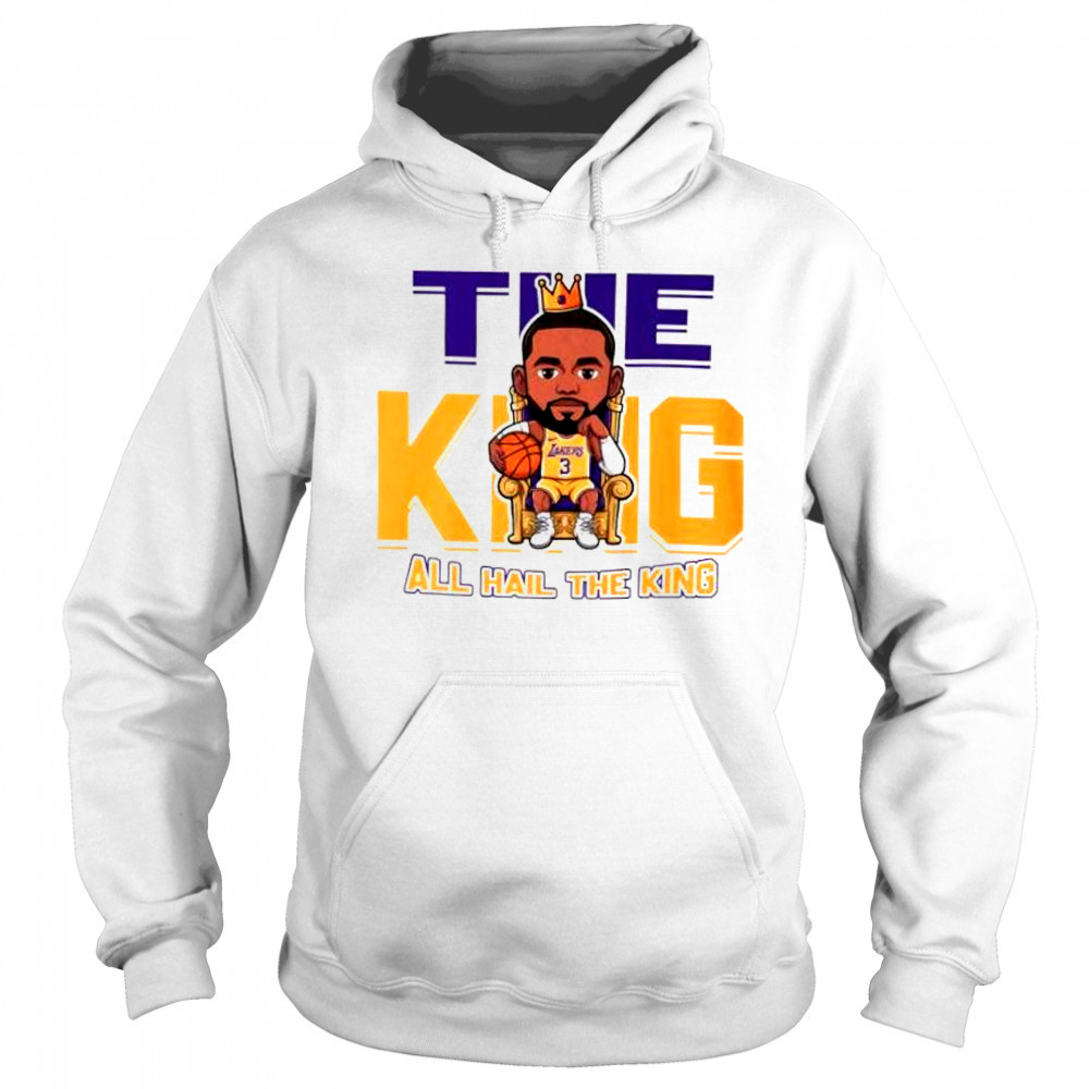The king all hail the king LeBron James Los Angeles Lakers chibi shirt Hoodie