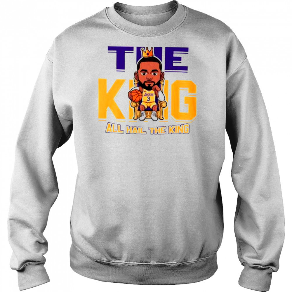 The king all hail the king LeBron James Los Angeles Lakers chibi shirt Sweatshirt