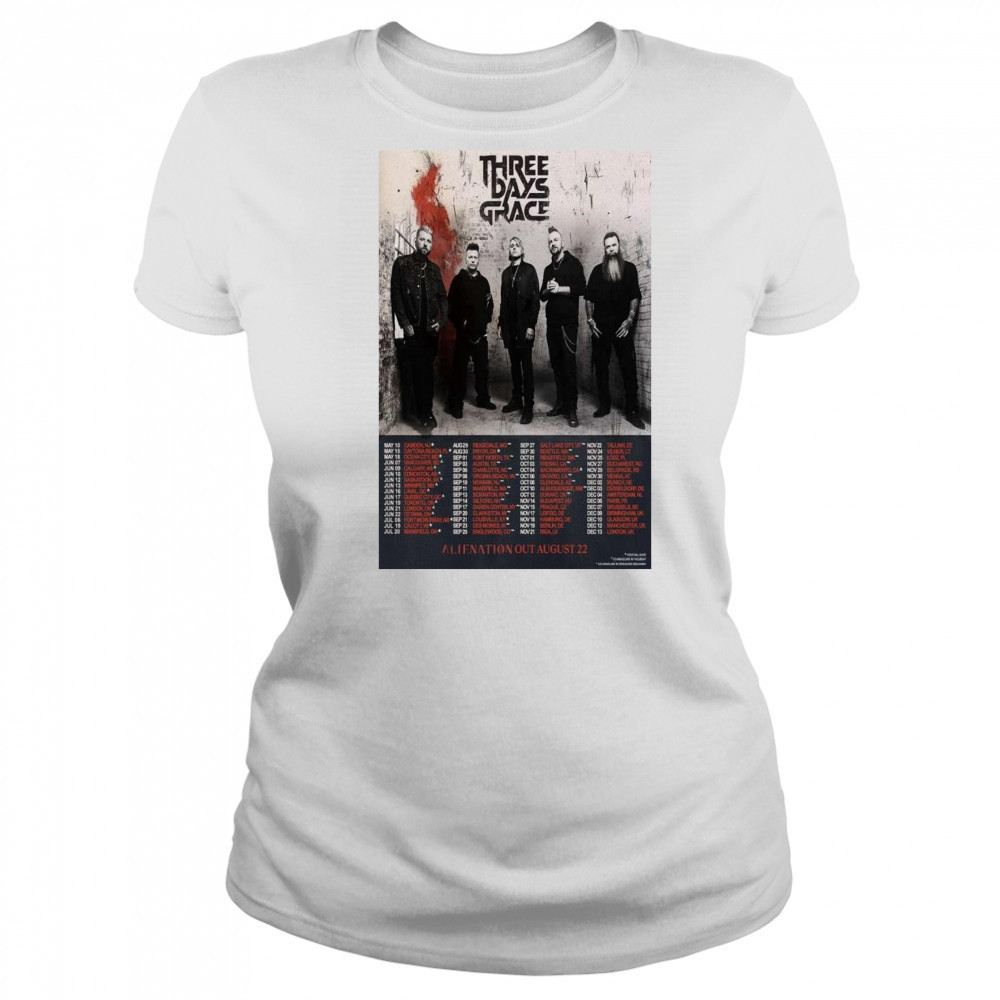 Three Days Grace ALIENATION Out August 22 Tour t-shirt Women's T-shirt