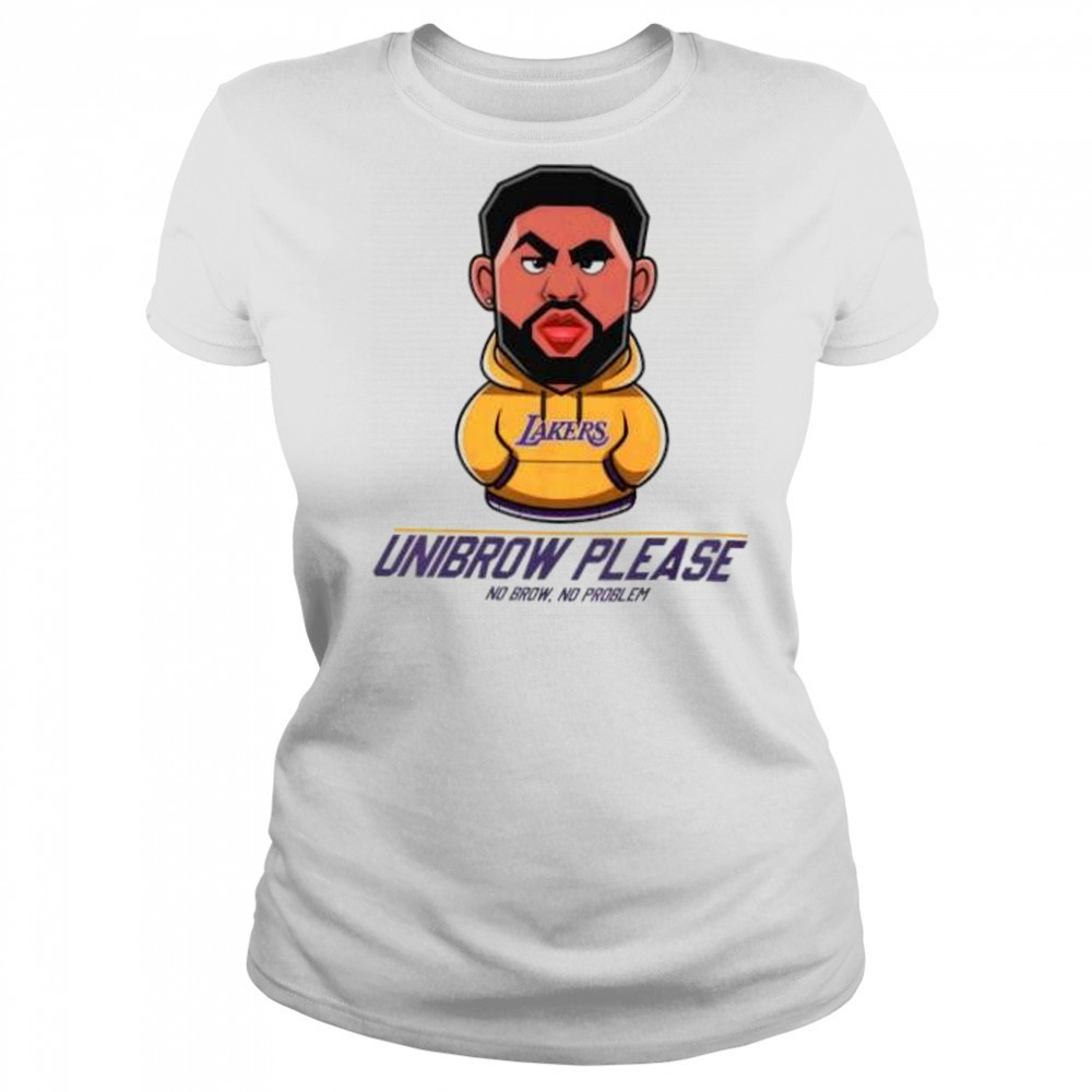 Unibrow please no brow no problem Anthony Davis Los Angeles Lakers shirt Women's T-shirt