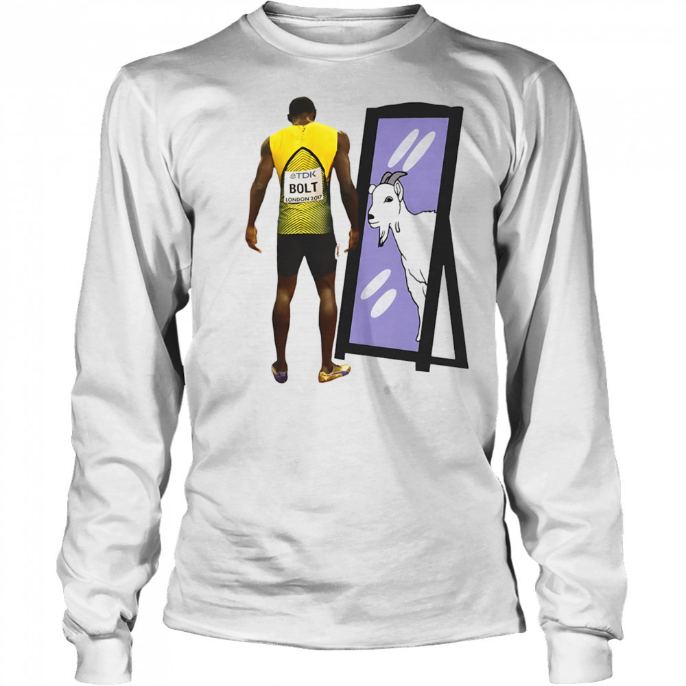 Usain Bolt Goat mirror shirt Long Sleeved