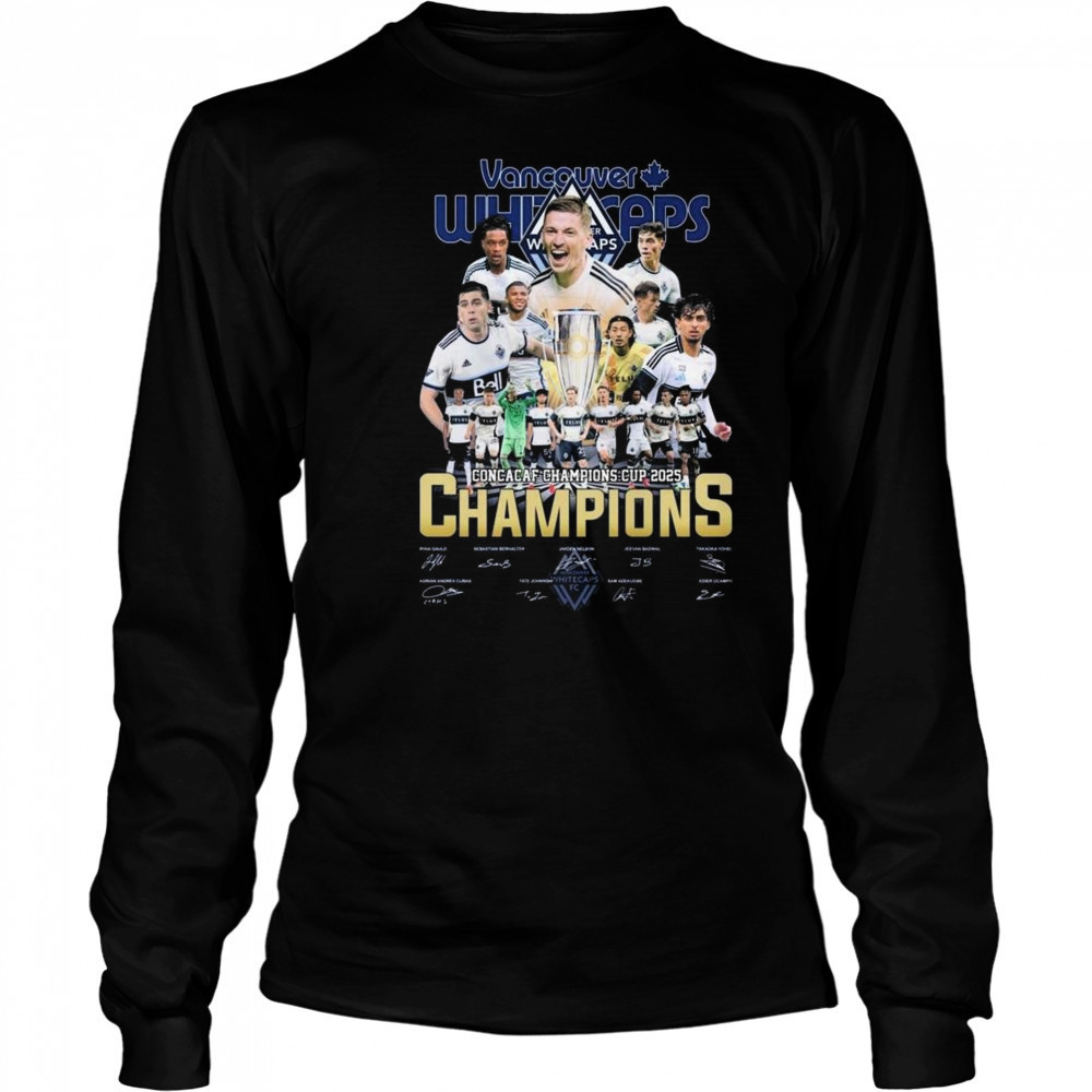 Vancouver Whitecaps Concacaf Champions Cup 2025 Signatures Shirt Long Sleeved