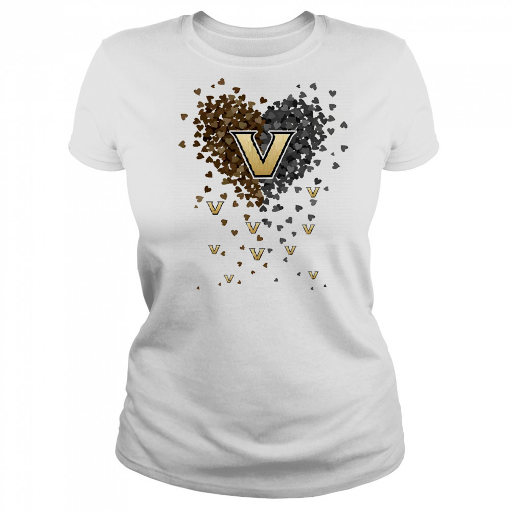 Vanderbilt commodores heart explosion shirt Women's T-shirt