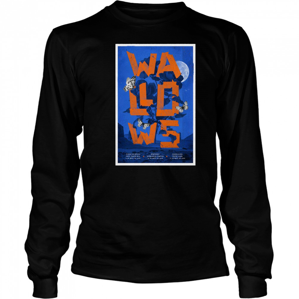 Wallows World Tour May 9-10-11 2025 Pepsi Center Wtc Showcenter Complex Teatro Diana t-shirt Long Sleeved