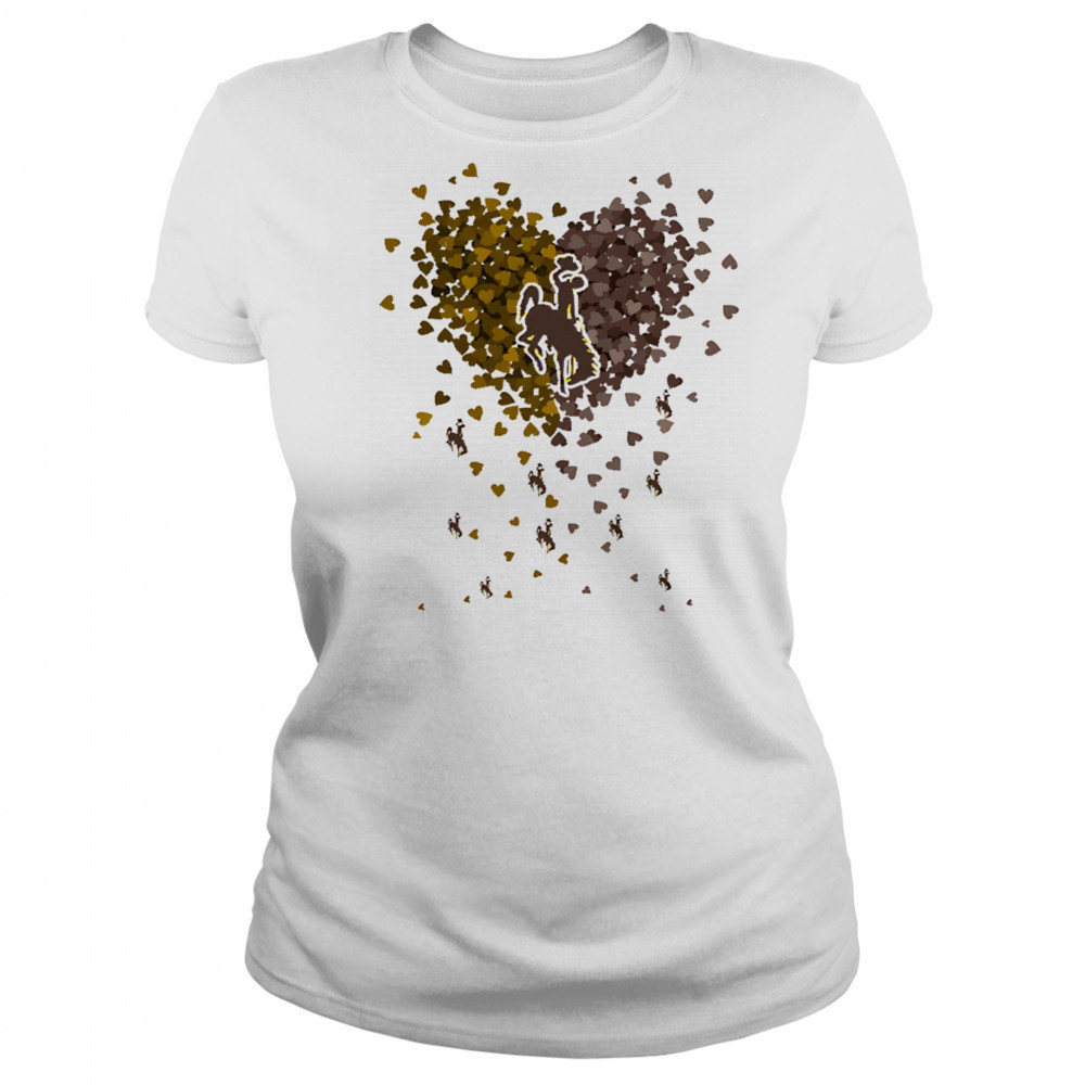 Wyoming Cowboys heart explosion shirt Women's T-shirt