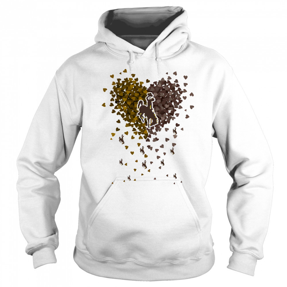 Wyoming Cowboys heart explosion shirt Hoodie