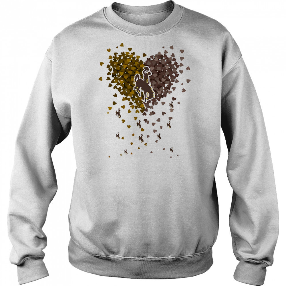 Wyoming Cowboys heart explosion shirt Sweatshirt