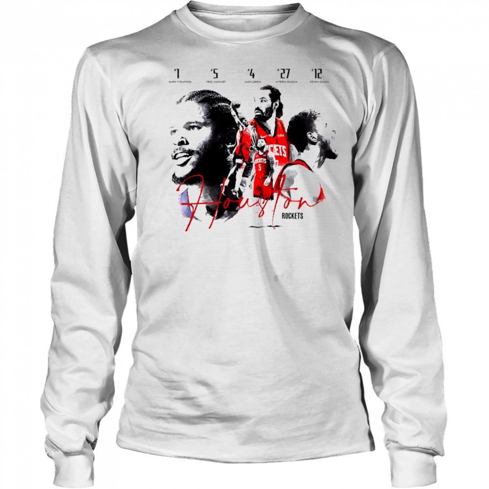 5 legendary players of the current Houston Rockets team shirt Long Sleeved