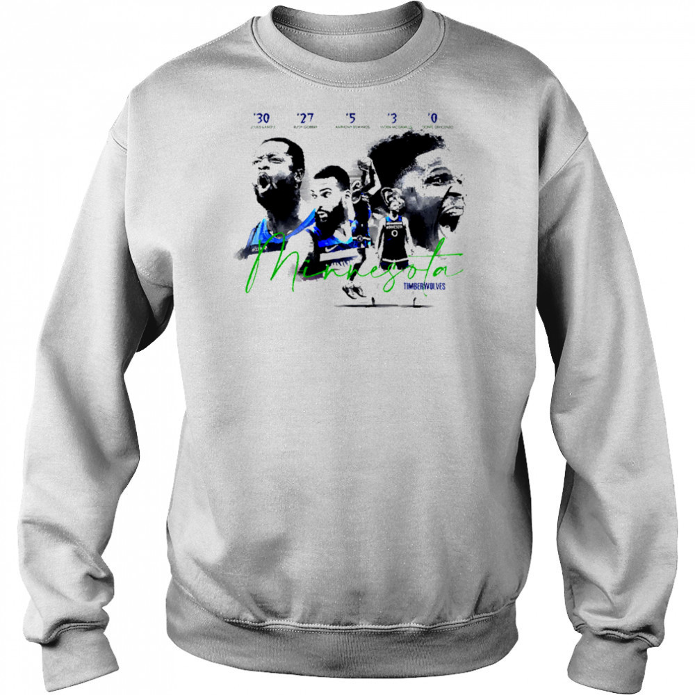 5 legendary players of the current Minnesota Timberwolves team shirt Sweatshirt