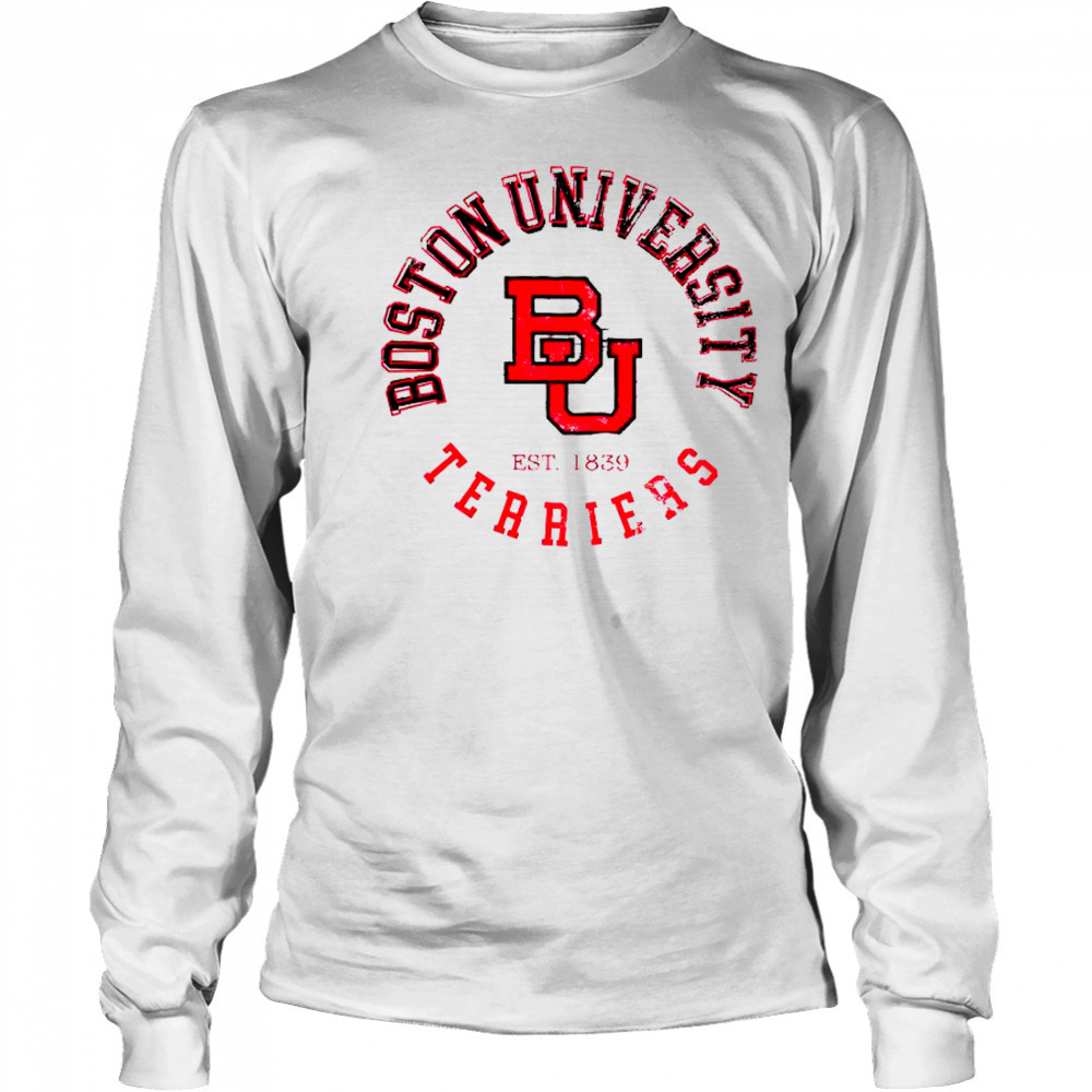 Boston Terriers Circle Vintage T-Shirt Long Sleeved