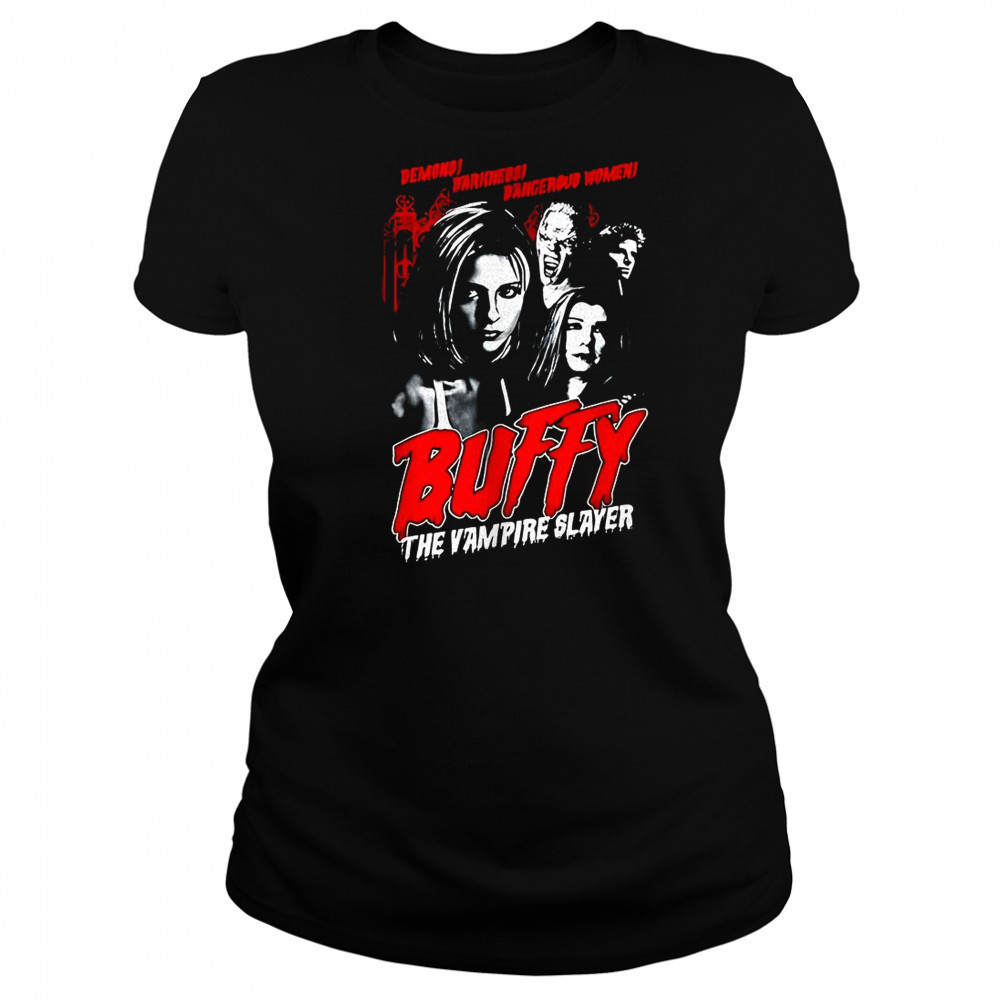 Buffy the vampire slayer horror poster tv show shirt Women's T-shirt