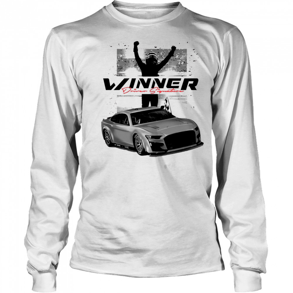 Checkered Flag Sports Kyle Larson Heather 2025 AdventHealth 400 Race Winner Drive Signature t-shirt Long Sleeved