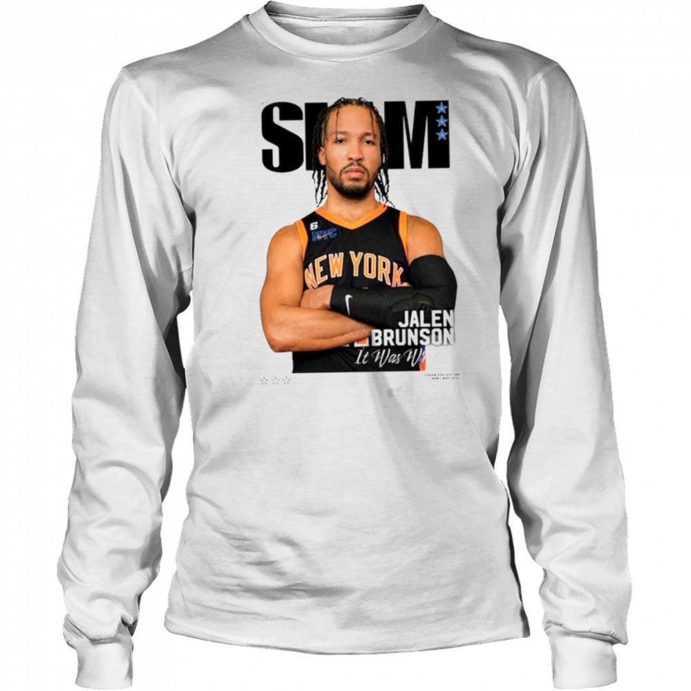Jalen Brunson New York Knicks SLAM Cover T Shirt Long Sleeved