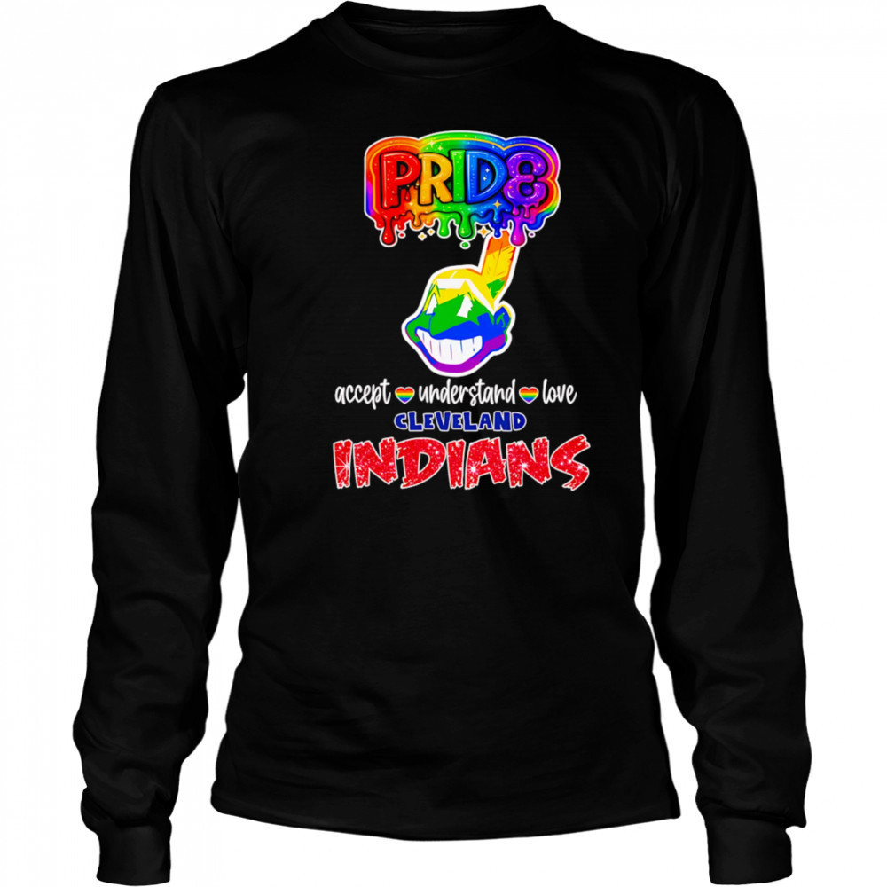 LGBT Pride accept understand love Cleveland Indians shirt Long Sleeved