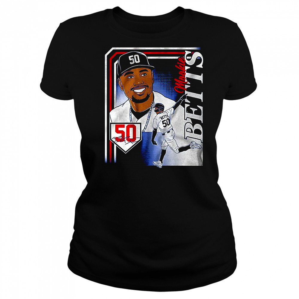 Mookie Betts Los Angeles Dodgers MLB collage frame graphic shirt Women's T-shirt