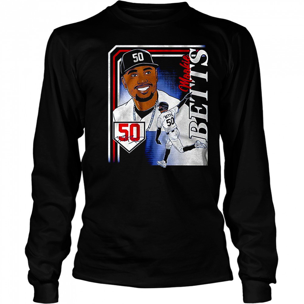 Mookie Betts Los Angeles Dodgers MLB collage frame graphic shirt Long Sleeved