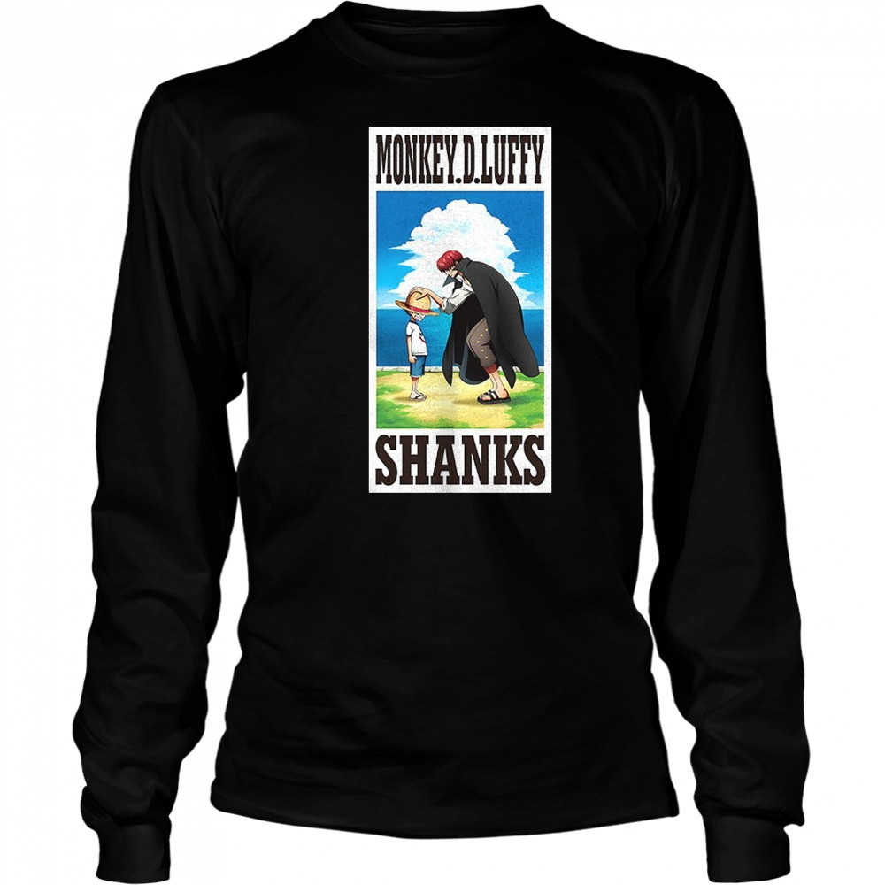 One Piece Monkey D Luffy shanks shirt Long Sleeved