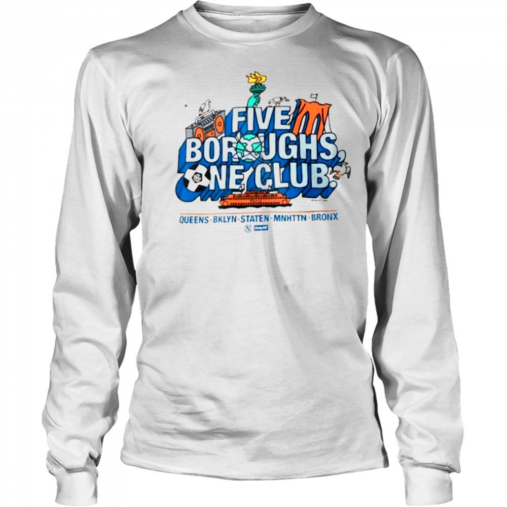 Only NY x NYCFC Unisex Five Boroughs T Shirt Long Sleeved