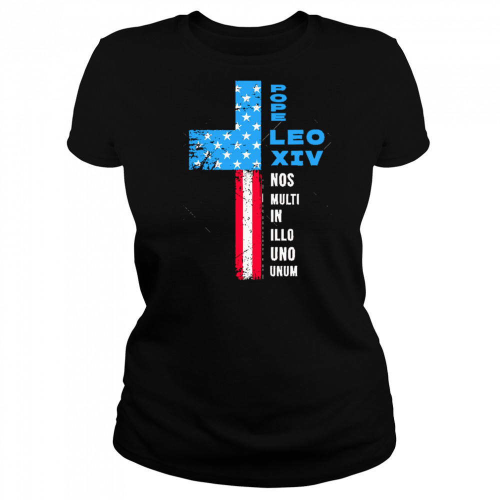 Pope Leo XIV American Flag Election Pontifex Pope Leo XIV shirt Women's T-shirt