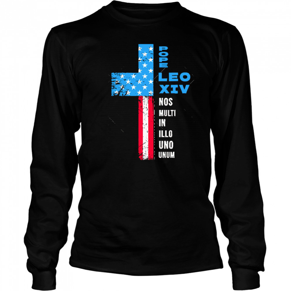 Pope Leo XIV American Flag Election Pontifex Pope Leo XIV shirt Long Sleeved