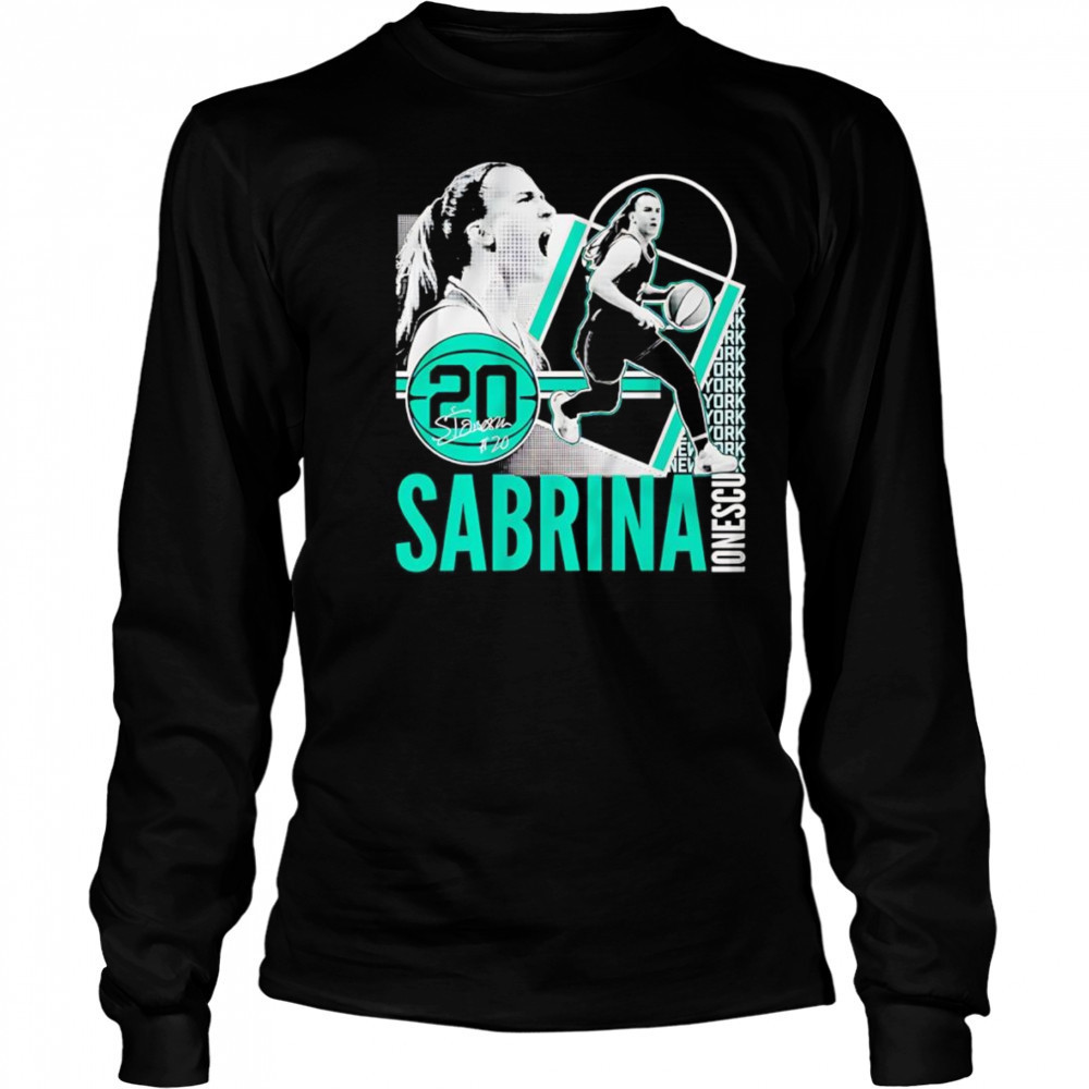 Sabrina Ionescu collage frame shirt Long Sleeved