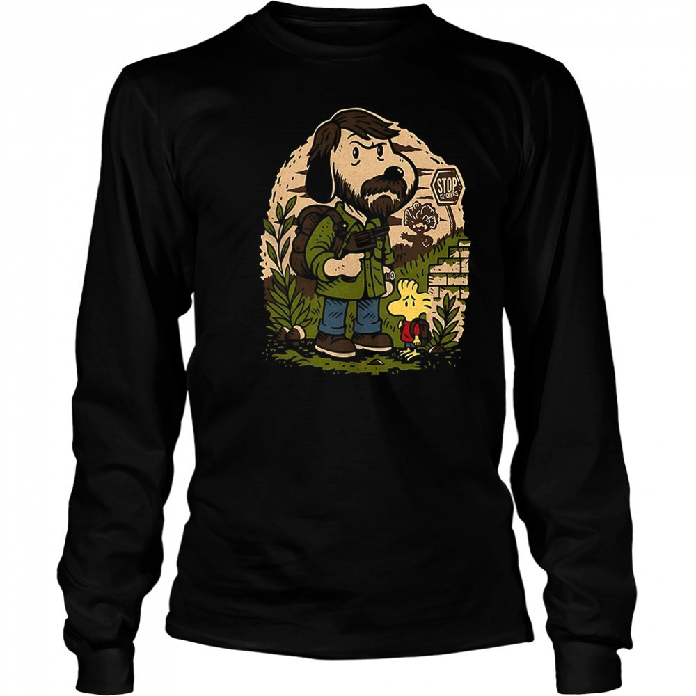 Snoopy and Woodstock Joel and Ellie The Last of Us The Last of Dogs shirt Long Sleeved