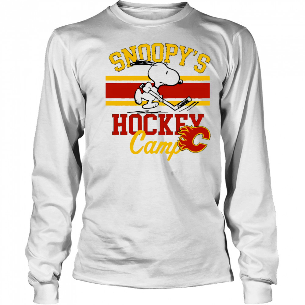 Snoopy Calgary Flames Snoopy’s Camp shirt Long Sleeved