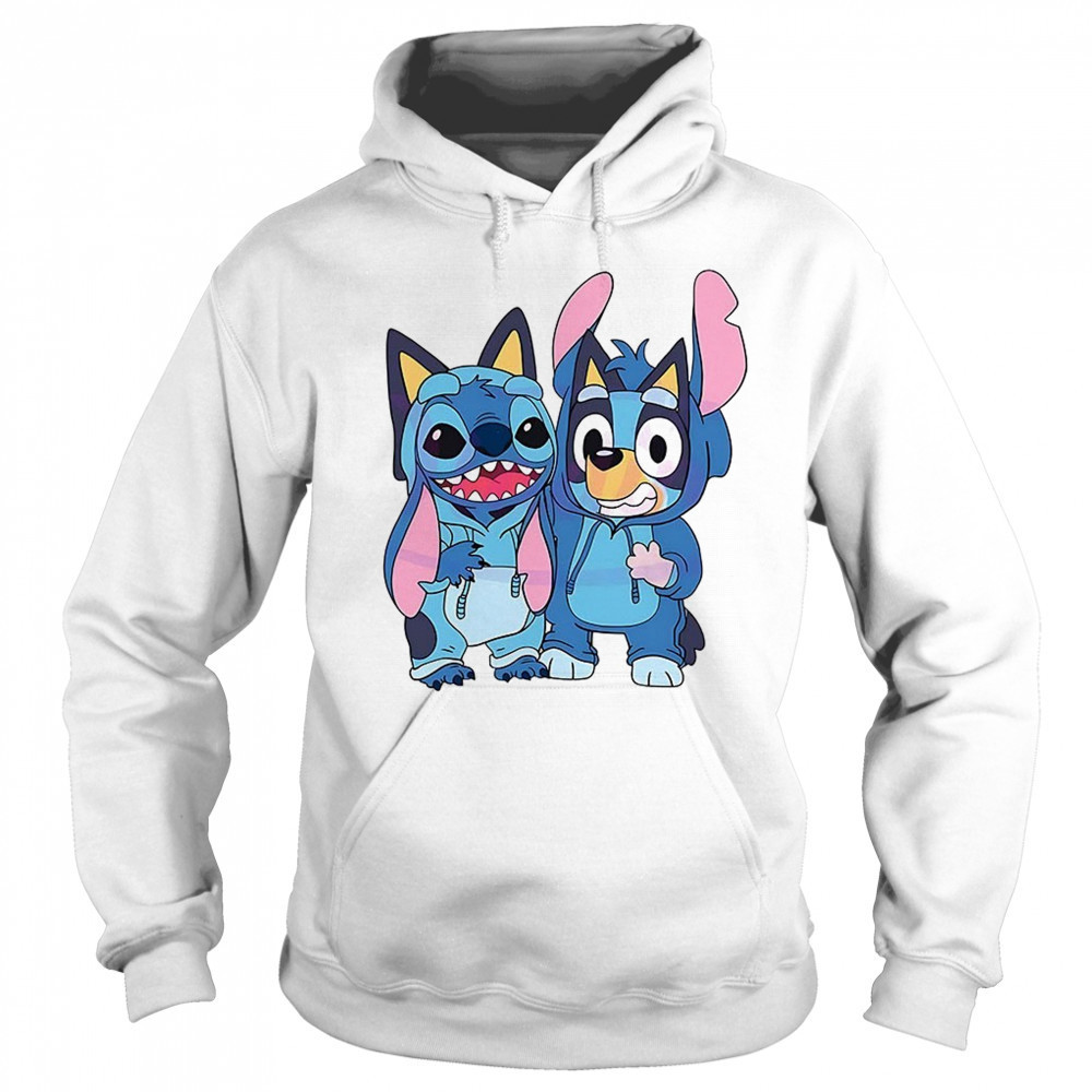 Stitch and Bluey bluey costume cute cartoon characters shirt Hoodie