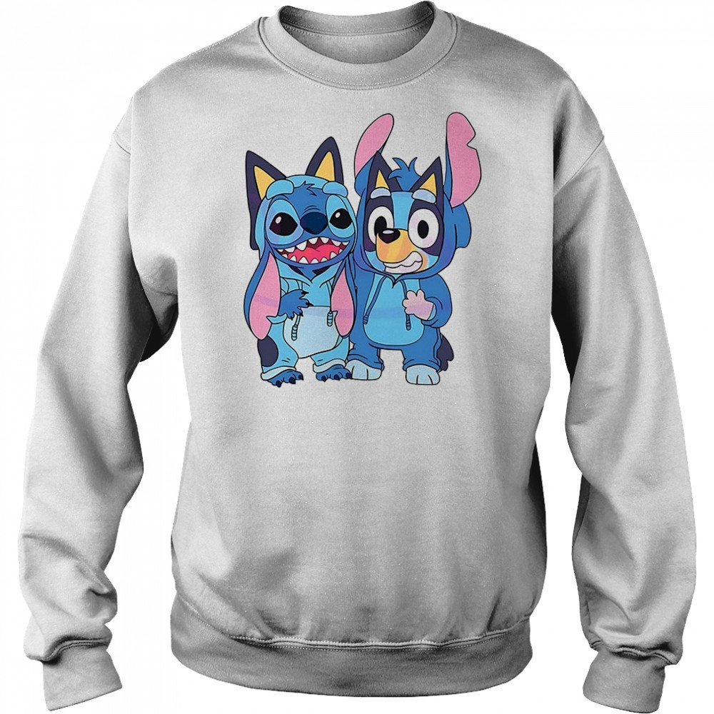 Stitch and Bluey bluey costume cute cartoon characters shirt Sweatshirt